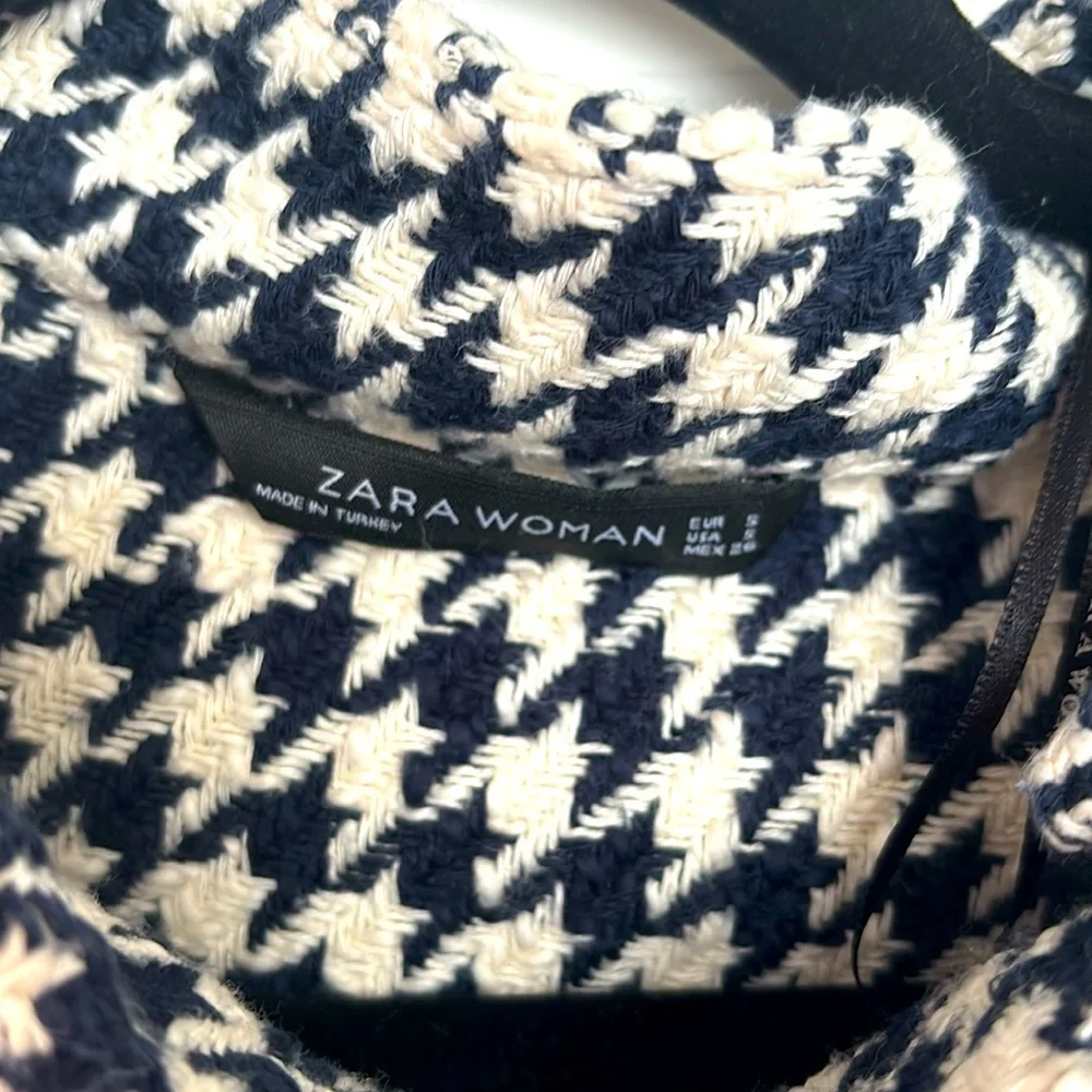 ZARA Houndstooth Top size Small - Picture 10 of 10